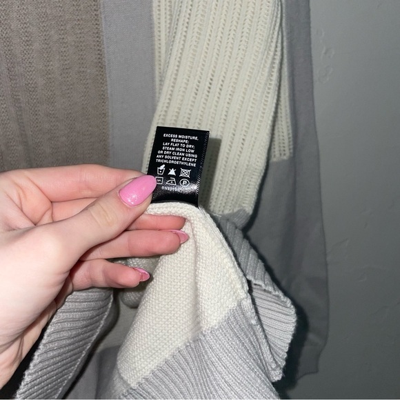 Lafayette 148 Patchwork Neutral Cotton Crewneck Sweater - Picture 5 of 5